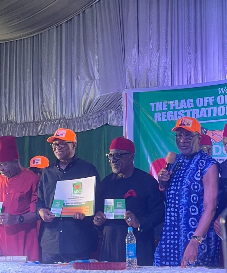 BREAKING: Peter Obi Picks ADC Membership Card