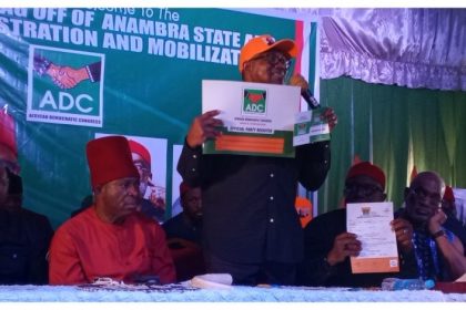 BREAKING: Peter Obi Picks ADC Membership Card