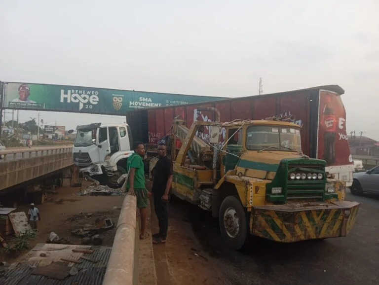 Early Morning Truck Crash Leaves Two Injured on Lagos-Ibadan Expressway