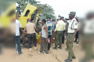 Tyre Burst Triggers Crash, Kills Vulcaniser Repairing Truck in Ogun