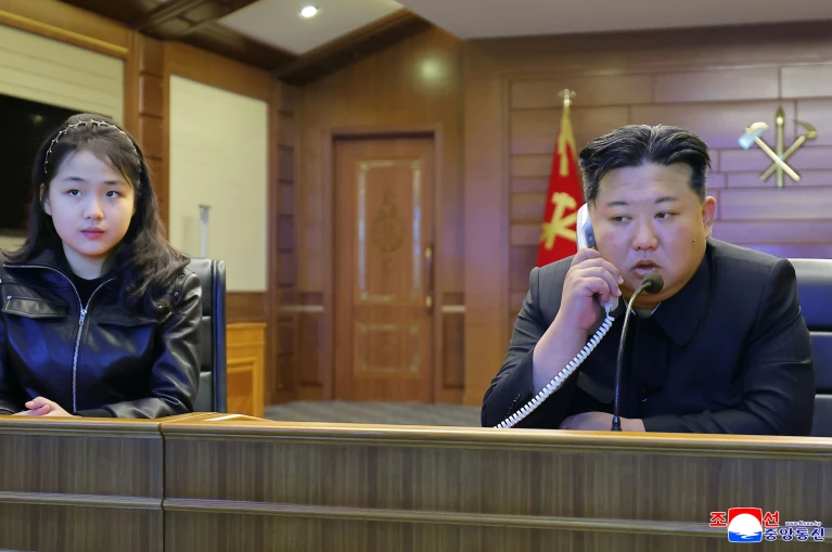 Kim Jong Un Watches Cruise Missile Test With Daughter