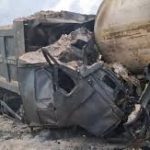 Two Dead as Tipper Truck Crashes into Gas Tanker in Lagos