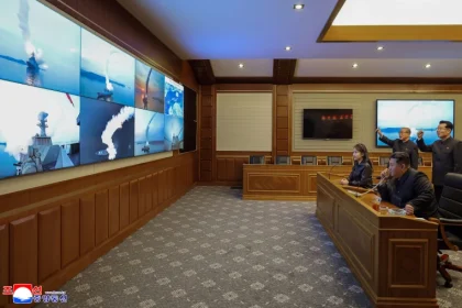 Kim Jong Un Watches Cruise Missile Test With Daughter