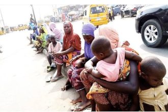 File photo of Lagos street beggars