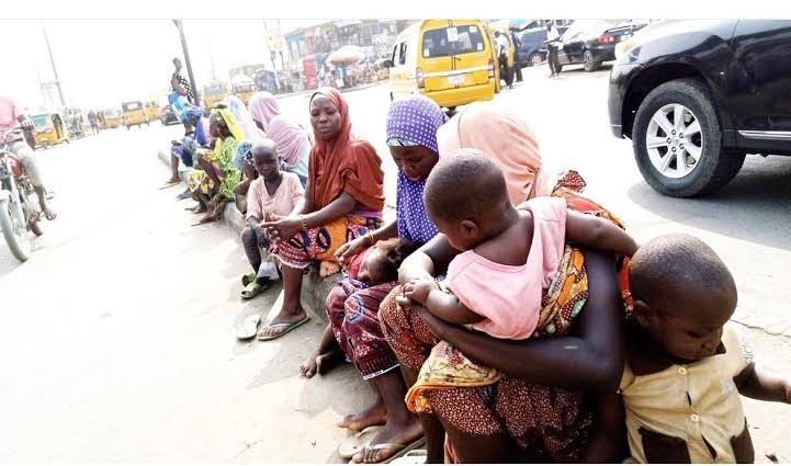 File photo of Lagos street beggars