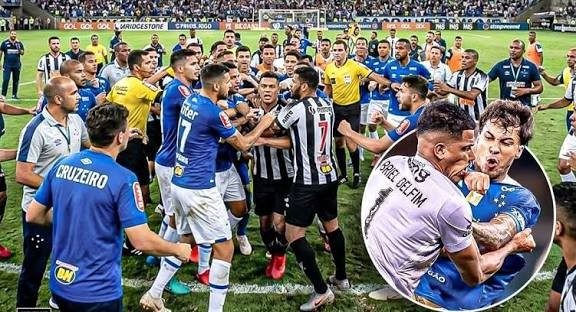 23 Players Sent Off After Cruzeiro, Atletico Mineiro Brawl