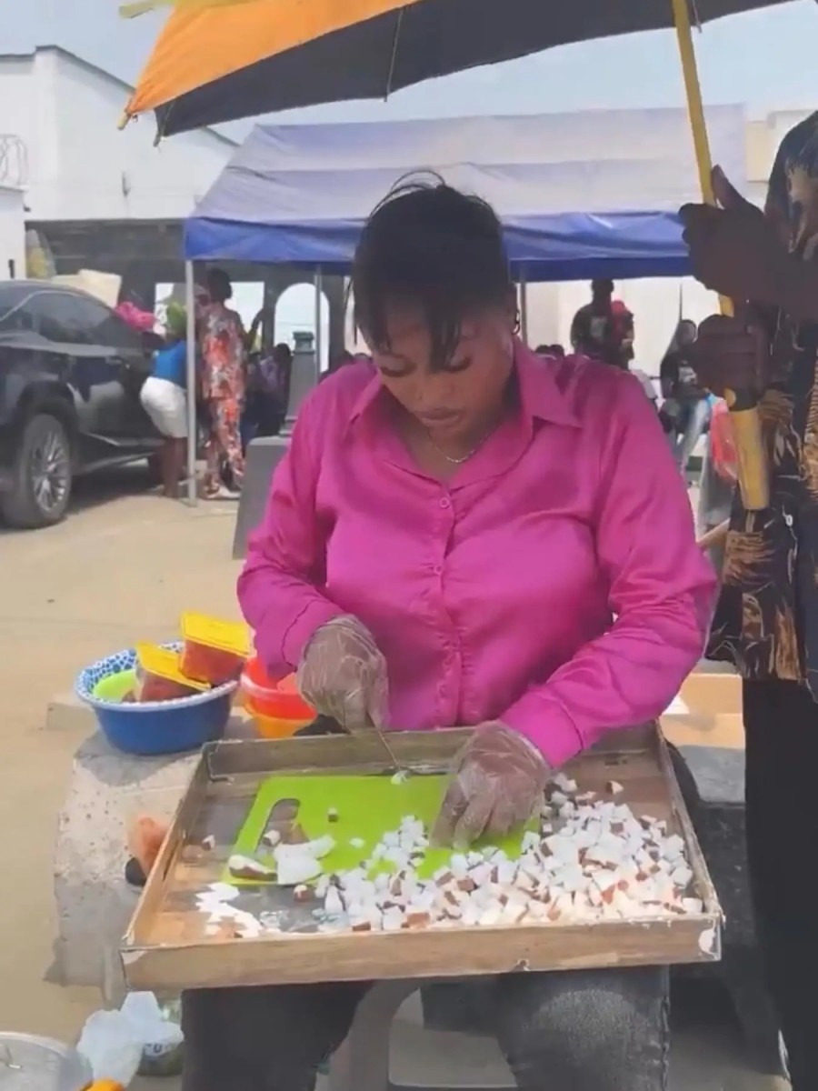 Sarah Martins cooking at Ajah