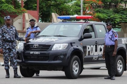 Nigeria Police officers on duty