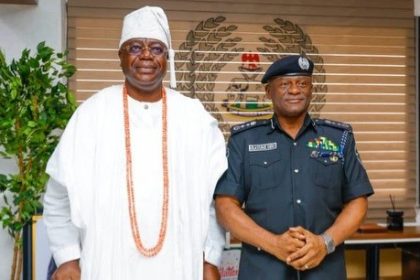 Alara of Ilara Kingdom, Oba Olukayode Olufolarin Ogunsanwo (Telade IV) and IGP Tunji Disu