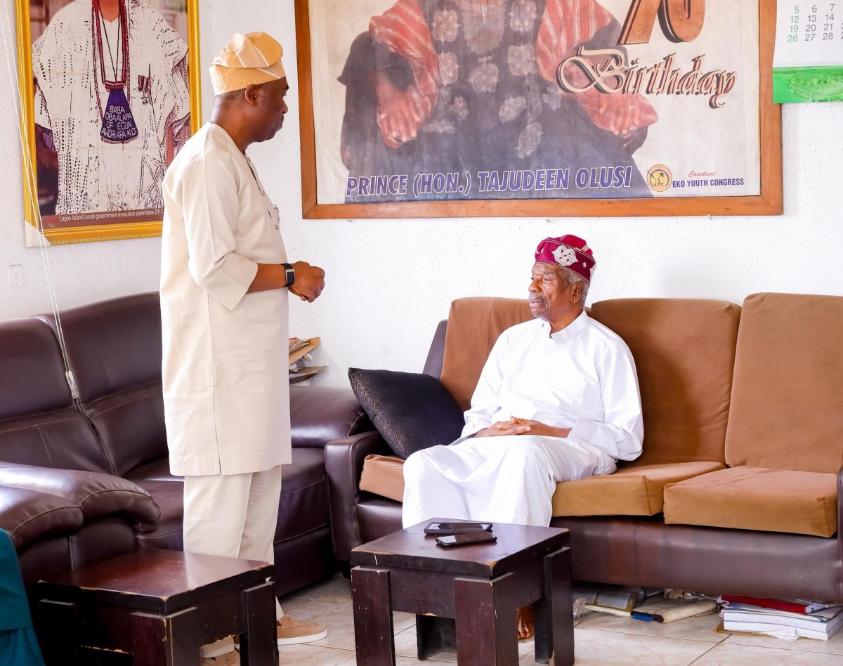 Lagos State Deputy Governor, Dr Obafemi Hamzat, at the residence of a GAC member to consult for his 2027 governorship bid