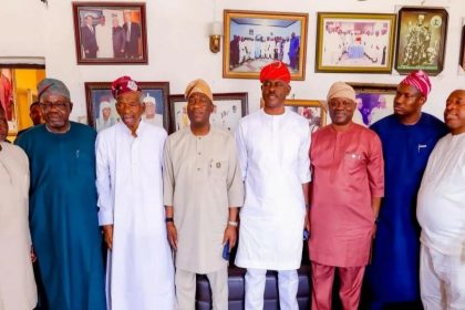 Lagos State Deputy Governor, Dr Obafemi Hamzat, at the residence of a GAC member to consult for his 2027 governorship bid