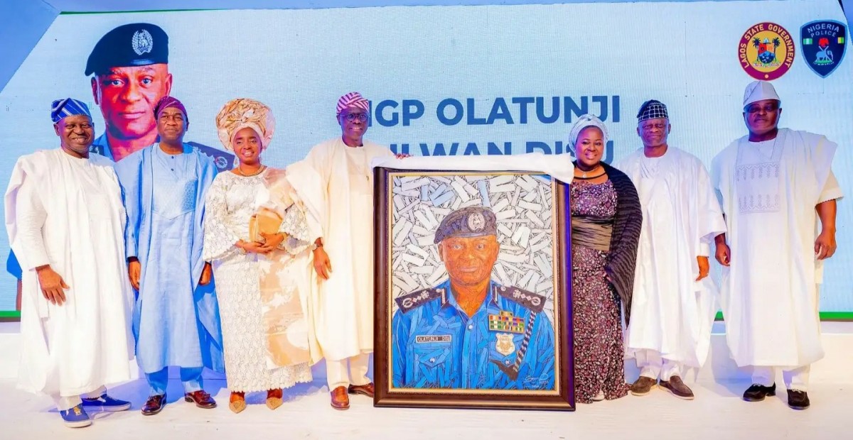 Lagos State Governor, Babajide Sanwo-Olu; IGP Tunji Disu, and others at the State Banquet held in honour of the police chief