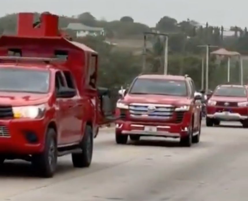 The Fire Service CG's convoy