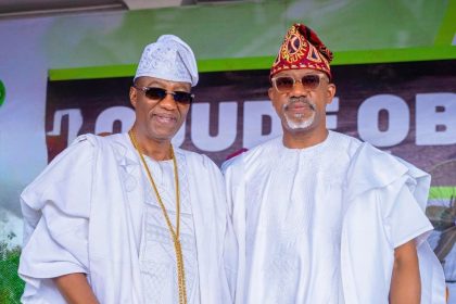 Former Ogun State governor, Senator Gbenga Daniel, and Governor Dapo Abiodun