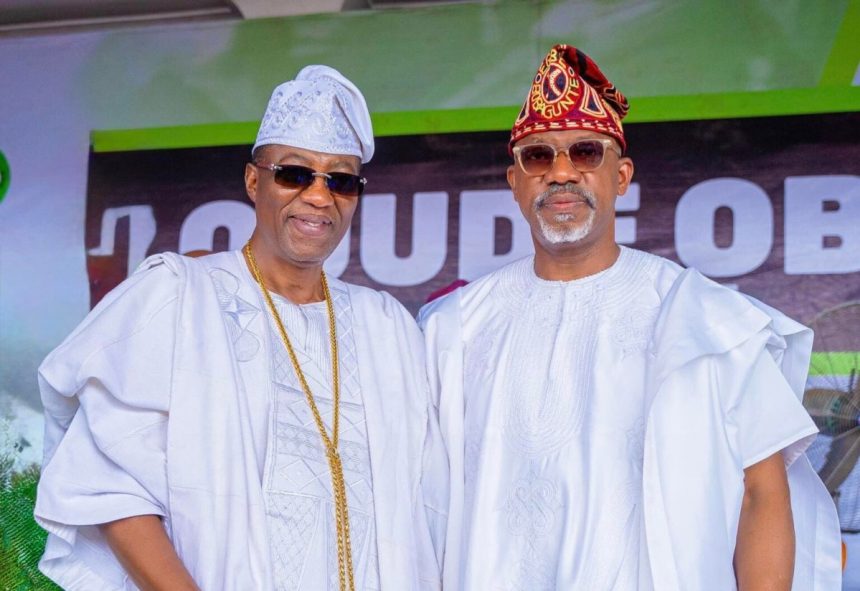 Former Ogun State governor, Senator Gbenga Daniel, and Governor Dapo Abiodun