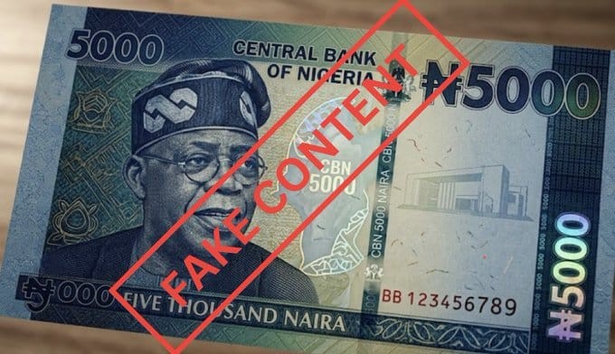 CBN Dismisses Viral ₦5,000 Note Featuring Tinubu’s Picture