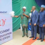 Lagos State Commissioner for Basic and Secondary Education (MB&SE), Mr. Jamiu Tolani Alli-Balogun and other stakeholders at the launch of the OEQA strategic plan to raise education standards in Lagos