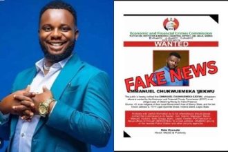 EFCC Debunks Viral "Wanted" Poster of Comedian Sabinus, Labels It Fake News