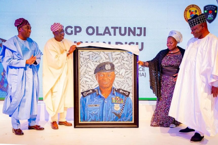 Lagos State Governor, Babajide Sanwo-Olu; IGP Tunji Disu, and others at the State Banquet held in honour of the police chief