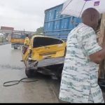 Container Truck Loses Control, Crushes Bus, Shops In Lagos