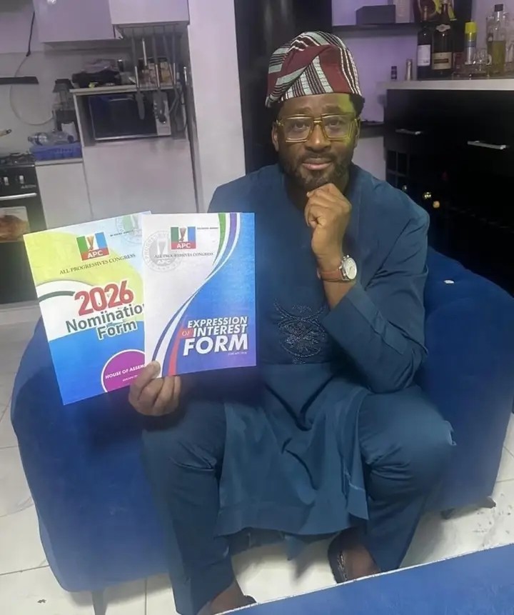 Desmond Elliot Picks Up APC Nomination Form For Lagos Assembly Re-election