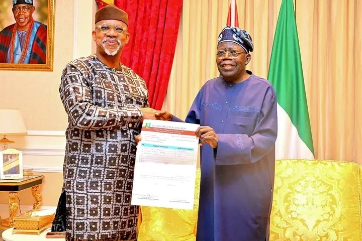 Ogun East Primary: Governor Dapo Abiodun Presents Official APC Results to President Tinubu