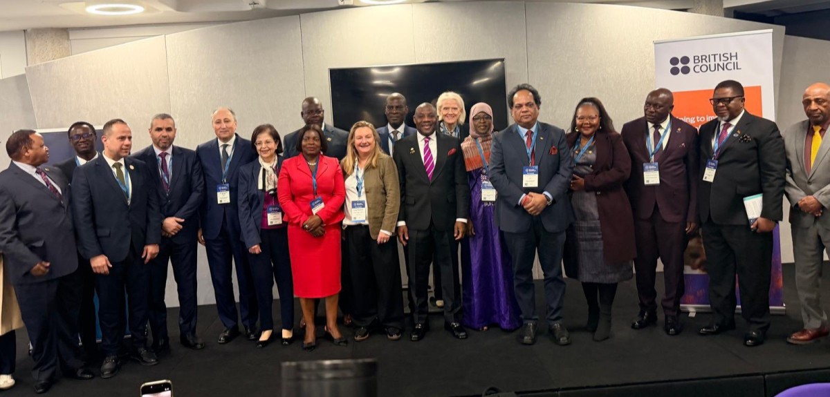 Minister of Education, Tunji Alausa, speaking to stakeholders at the Education World Forum in London