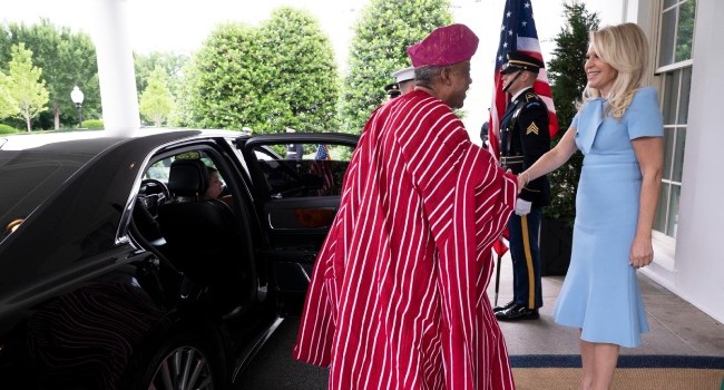 Kayode Are Presents Credentials to Trump