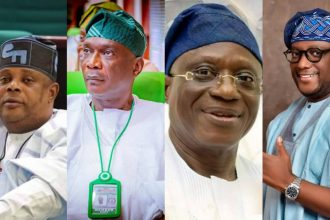 L-R: Hon. James Abiodun Faleke of Ikeja Federal Constituency, Hon. Wale Raji of Epe Federal Constituency, Enitan Dolapo Badru of Lagos Island I, and Hon. Jimi Benson of Ikorodu Federal Constituency
