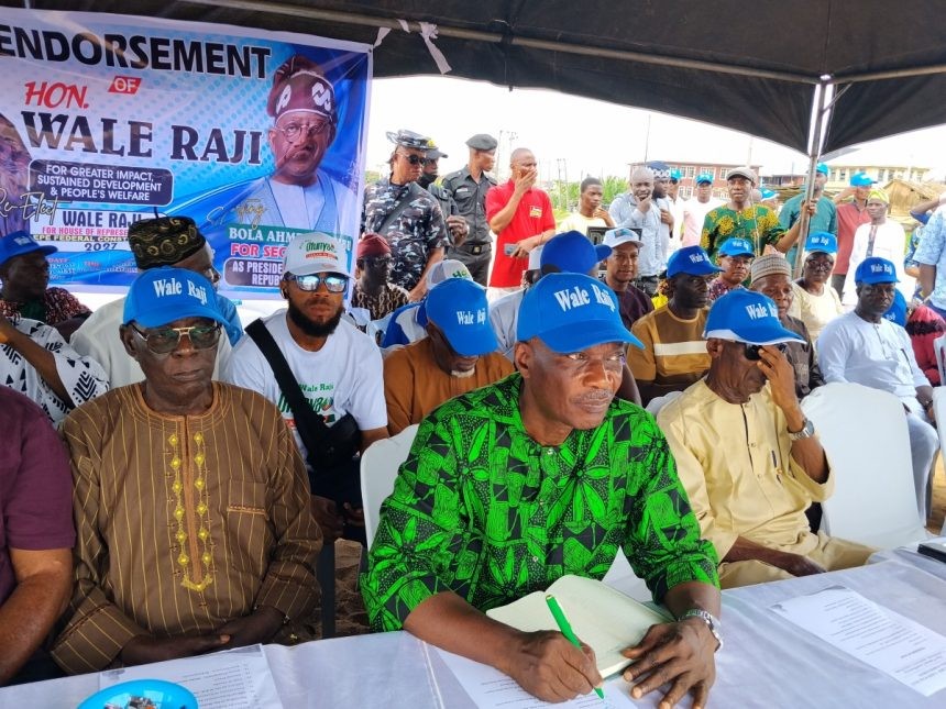 Rep Wale Raji at a campaign event