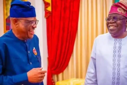 ‘Landlord, You Are Back?’ – Tinubu Greets Wike at Airport