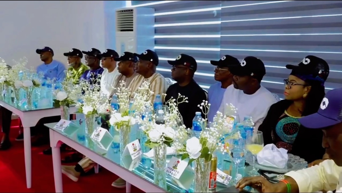 A cross-section of the Lagos APC candidates for House of Representatives and Senate who met with President Bola Tinubu
