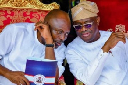 L-R: Rivers State Governor Siminalayi Fubara and FCT Minister, Nyesom Wike