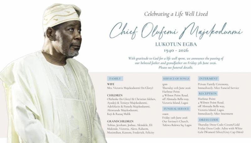 Tribute To Arc Chief Olufemi Majekodunmi -By Bashorun J.K Randle