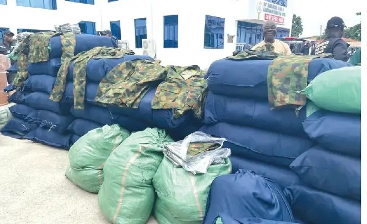Lagos Police Seize 47 Sacks of Military Uniforms, 80 Cartons of Illicit Drugs Bound for South-East