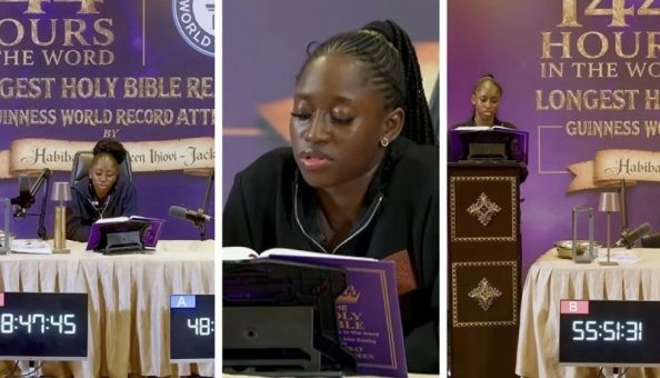 Nigerian Woman Surpasses 100-Hour Mark in 144-Hour Guinness World Record Bible Reading Attempt