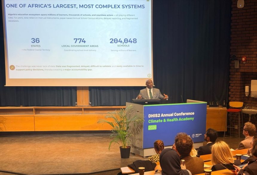 Minister of Education, Dr. Maruf Tunji Alausa with other participants at the 2026 DHIS2 Annual Conference in Oslo, Norway, on Tuesday.