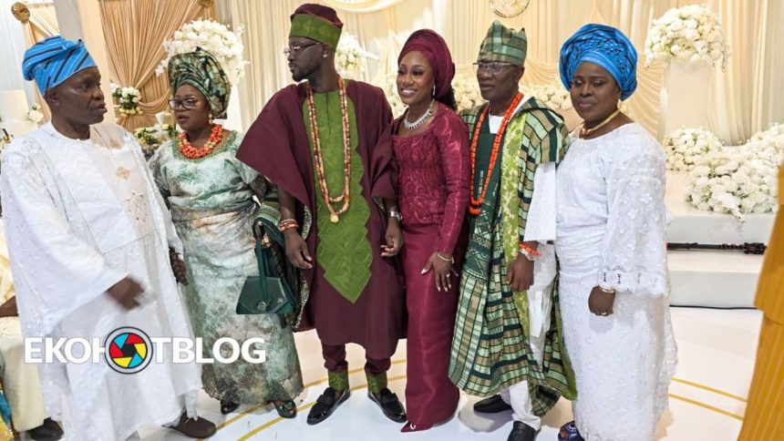 Jola, Sodiq Celebrate Colourful Traditional Wedding in Houston