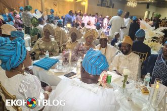 Photo Story 8: Jola Lawal, Sodiq Kazeem's Wedding Guests Dazzle in Yoruba Attire