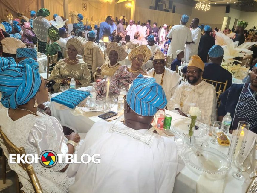 Photo Story 8: Jola Lawal, Sodiq Kazeem's Wedding Guests Dazzle in Yoruba Attire
