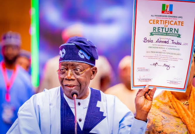 President Bola Tinubu, the APC Presidential Candidate 