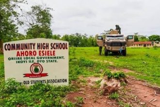 Community High School, Ahoro-Esinele, one of the schools whose students were abducted in Oriire LGA of Oyo State