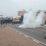 Police Fire Teargas At Sowore, Protesters Near Eagle Square Omoyele Sowore was reportedly affected during the incident.