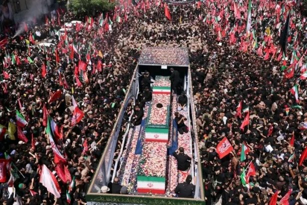 Millions Gather On Streets For Slain Iranian Supreme Leader Ali Khamenei’s Funeral Procession