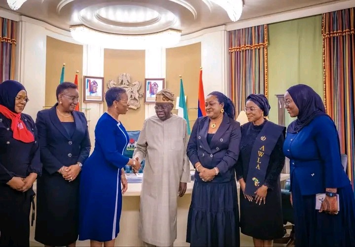 Tinubu Hosts NBA President-Elect Oyinkansola Badejo-Okusanya, Delegation of Women Lawyers at Aso Rock