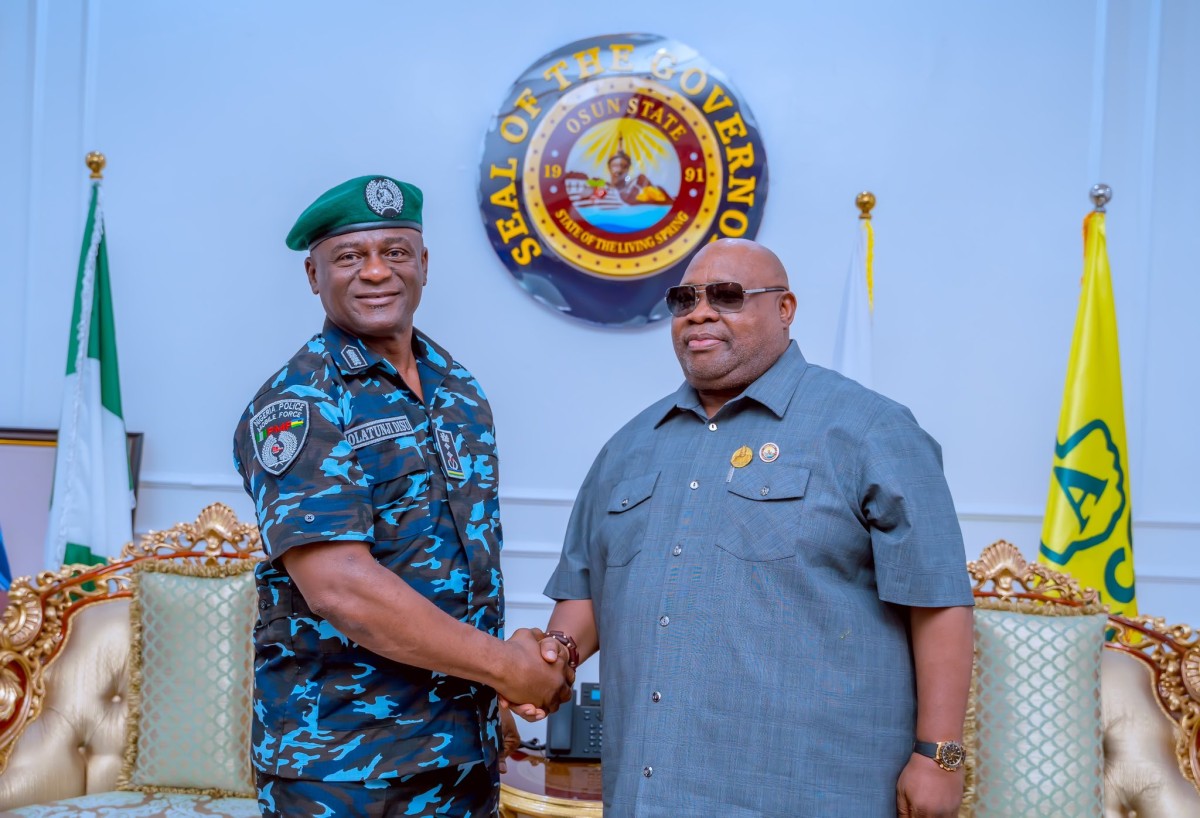 IGP Tunji Disu meeting with Osun State Governor, Ademola Adeleke