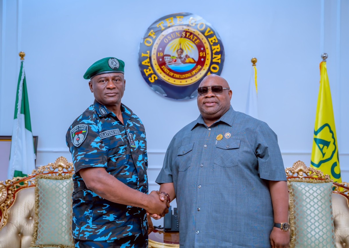 IGP Tunji Disu meeting with Osun State Governor, Ademola Adeleke