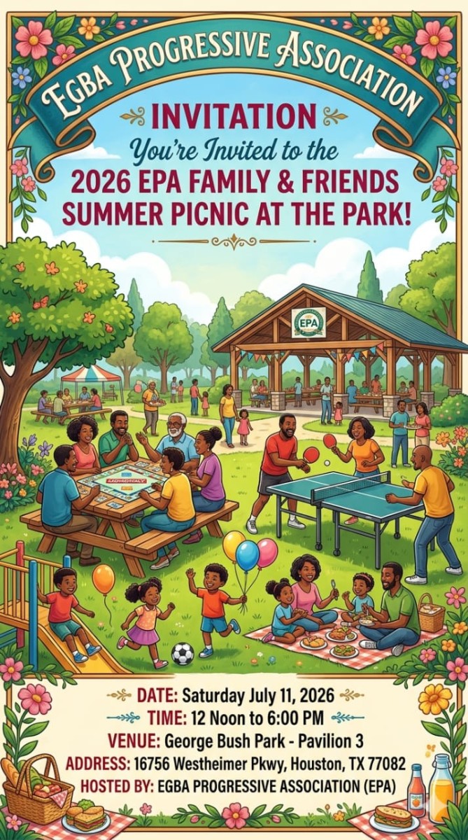 Egba Progressive Association Picnic Strengthens Family Bonds, Community Spirit In Houston