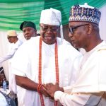 Alara of Ilara, HRM Oba Olufolarin Ogunsanwo and Speaker of the House of Representatives, Rt. Hon. Tajudeen Abbas, at the NASS Open Week in Abuja