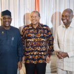 L-R: Minister of Education, Tunji Alausa; GPE Board Chairman and former Tanzanian President, Jakaya Mrisho Kikwete, and another official